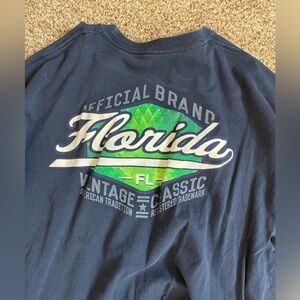 Florida Men's Long Sleeve Tee - Navy and Green